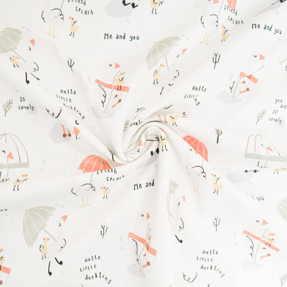 "Little Goose" Printed Cotton Jersey - Maison Klem